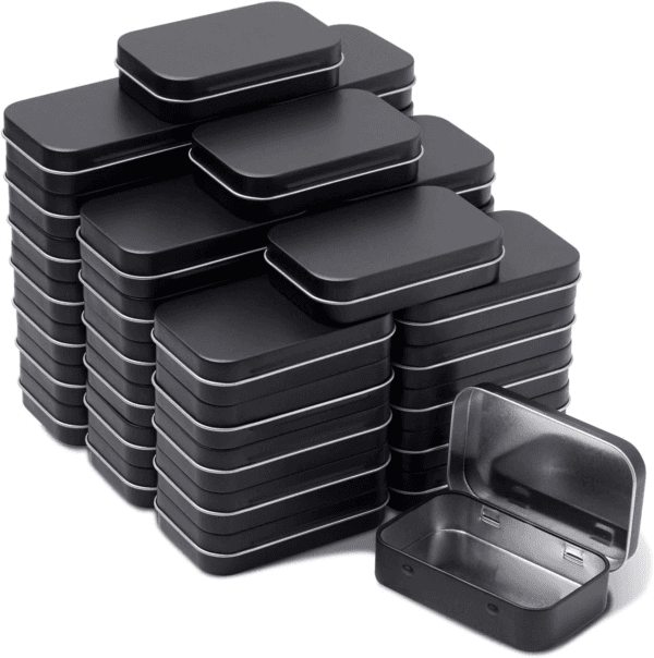 Metal Rectangular Hinged Tins - Pack of 40