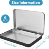 6Pcs Metal Rectangular Hinged Tin Boxes