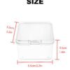 LJY 20-Pack Small Square Plastic Storage Boxes, 2.2×2.2×1.4 in Clear Mini Organizer Containers with Lids, Stackable Tiny Parts Organizer for Jewelry,Beads, Electronics,Crafts,Samples Plastic Case