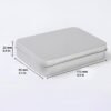 LJY 12-Pack Rectangular Metal Empty Tins, Mini Storage Organizer Boxes with Secure Hinged Lids, Suitable for Crafts, Jewelry, Beads, Office Supplies DIY, Blank Containers 4.5x3.3x0.9 Inch (Silver)