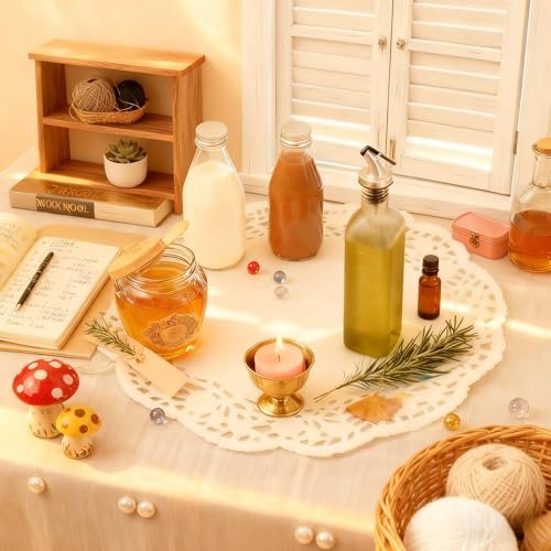 LJY 120 Pieces White Lace Round Paper Doilies Cake Packaging Pads Wedding Tableware Decoration (8.5 Inch)