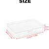 LJY 12 Pieces Rectangular Empty Mini Clear Plastic Organizer Storage Box Containers with Hinged Lids (5.3 x 3.1 x 1.2 inch, Transparent)
