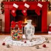 LJY 120 Pieces White Lace Round Paper Doilies Cake Packaging Pads Wedding Tableware Decoration (8.5 Inch)