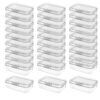 LJY 30-Pack Small Plastic Storage Boxes, 2.6×1.8×0.8 in, Organizer Containers with Lids,for Beads, Jewelry, Crafts, Small Parts Collection (Clear)