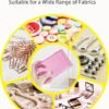 LJY 12 Pieces Rectangular Empty Mini Clear Plastic Organizer Storage Box Containers with Hinged Lids (5.3 x 3.1 x 1.2 inch, Pink)