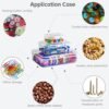 LJY 36 Pieces Mixed Sizes Rectangular Empty Mini Plastic Storage Containers with Lids for Small Items and Other Craft Projects (Clear)