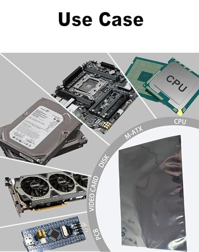 LJY ESD 20 Pcs Large Open Top Anti-Static Bags 15.8 "x 10" Reusable Shielding Bags, Suitable for Storing Sensitive Electronic Components Such as motherboards, Hard Drives, SSDs, RAM, and CPUs