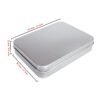LJY 22 Pack Empty Rectangular Metal Storage Organizer Tins with Hinged Lids for Small Items and Other Craft Projects, 4.5 x 3.3 x 0.9 inch (Silver)