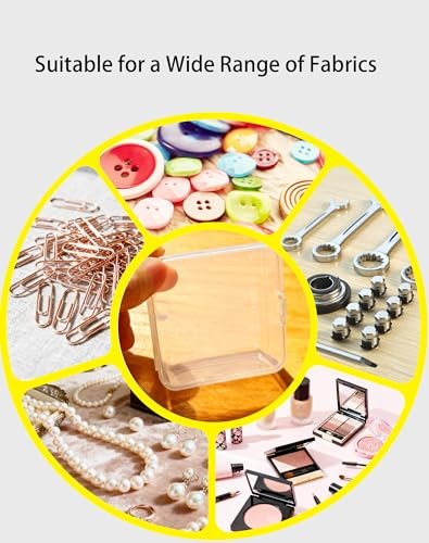 LJY 23 Pieces Square Mini Clear Plastic Storage Containers Box Case with Lids for Small Items and Other Craft Projects (2.9 x 2.9 x 1 inch, Transparent)