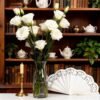 LJY 120 Pieces White Lace Round Paper Doilies Cake Packaging Pads Wedding Tableware Decoration (8.5 Inch)