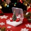 LJY 16 Pieces Square Mini Clear Plastic Storage Containers Box Case with Lids for Small Items and Other Craft Projects (3.3 x 3.3 x 1.1 inch, Transparent)