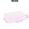 LJY 12 Pieces Rectangular Empty Mini Clear Plastic Organizer Storage Box Containers with Hinged Lids (5.3 x 3.1 x 1.2 inch, Pink)