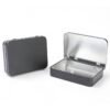 LJY 12 Pack Rectangular Metal Tins Metal Tins With Lids-Syn Tin Empty Boxes,Tin Box Perfect For Small Items,Crafts Collect Beads,Small Parts,Fish Hooks(black,4.5 X 3.3 X 0.9 Inch)