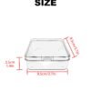 LJY 12-Pack Square Plastic Storage Boxes, 3.7x3.7x1.4in Clear Small Organizer Containers with Lids, Stackable Jewelry Bead Hardware Craft Office Supply Organizer Plastic Case