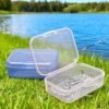 LJY 30-Pack Small Plastic Storage Boxes, 2.6×1.8×0.8 in, Organizer Containers with Lids, 15 Pink + 15 Blue for Beads, Jewelry, Crafts, Small Parts Collection