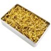 LJY Golden Glitter Raffia Paper Shreds, 100g Crinkle Cut Filler for Gift Wrapping, Basket Filling, Wedding Decorations, Party Supplies, and DIY Crafts Shredded Confetti Strands