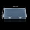 LJY 12 Pieces Rectangular Empty Mini Clear Plastic Organizer Storage Box Containers with Hinged Lids (6.1 x 3.3 x 1.2 inch, Transparent)