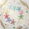 LJY 40 Pieces 2.3 Inches Resin Pencil Finger Starfish with Rope for Christmas Tree Hanging Ornaments Beach Theme Wedding Home Decor & DIY Craft Project, 10 Colors