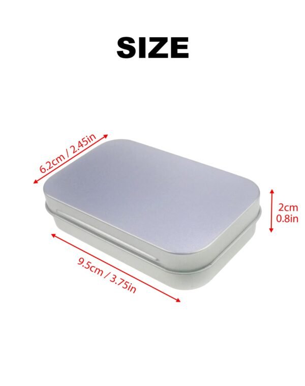LJY Rectangular Metal Tin Box Set, 22 Pack Silver Small Hinged Lid Tins for DIY Craft Supplies, Small Parts and Item Organization, Compact Metal Storage Boxes 3.7" x 2.4" x 0.9"
