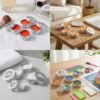 LJY Aluminum Tin Jar Refillable Containers Round Tin Container Bottle for DIY Projects,Gifts,Cosmetic,Cream,Diamond,Balms,Lip Balm (Silver Clear Lids, 48 Pcs 2oz/1oz/0.5oz)