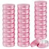 LJY Pink Aluminum Tins with Screw Lids, 1 oz Small Metal Containers, 28 Pack Refillable Tin for Cosmetics, Personal Care, Organization, DIY Storage 30 ml