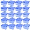 LJY 6-Pack Clear Plastic Storage Boxes with Lids, 6.1x3.4x1.2 inch Small Organizer Containers for Crafts,Jewelry,Beads,Office Supplies,Transparent Stackable Boxes for Home & Office Organization