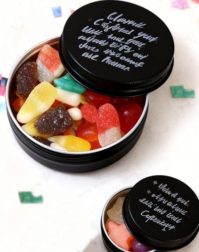 LJY Aluminum Tin Jar Refillable Containers Round Tin Container Bottle for DIY Projects,Gifts,Cosmetic,Cream,Diamond Balm Candle Salve Lip Balm Tins(Black, 48 Pcs 2oz/1oz/0.5oz)