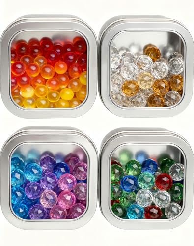 LJY Empty 8-Ounce Capacity Square Silver Metal Tins with Clear Window for Candle Making, Candies, Gifts & Treasures (6 Pack) (Silver, 2.95"x2.95"x1.89")