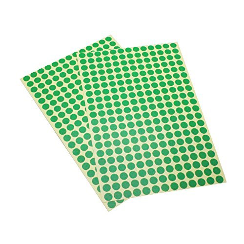 LJY 8mm Round Dot Stickers Color Coding Labels, 12 Colors, 24 Sheets, 6240 Dots in Total