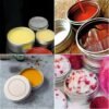 LJY 36 Pieces Round Aluminum Cans Screw Lid Metal Tins Jars Empty Slip Slide Containers, Balm Candle Salve Lip Balm Tins,4oz 2oz & 1oz Mixed Sizes