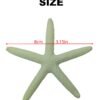 LJY 25 Pieces 3.15 Inches Beige Resin Pencil Finger Starfish for Wedding Home Decor and Craft Project