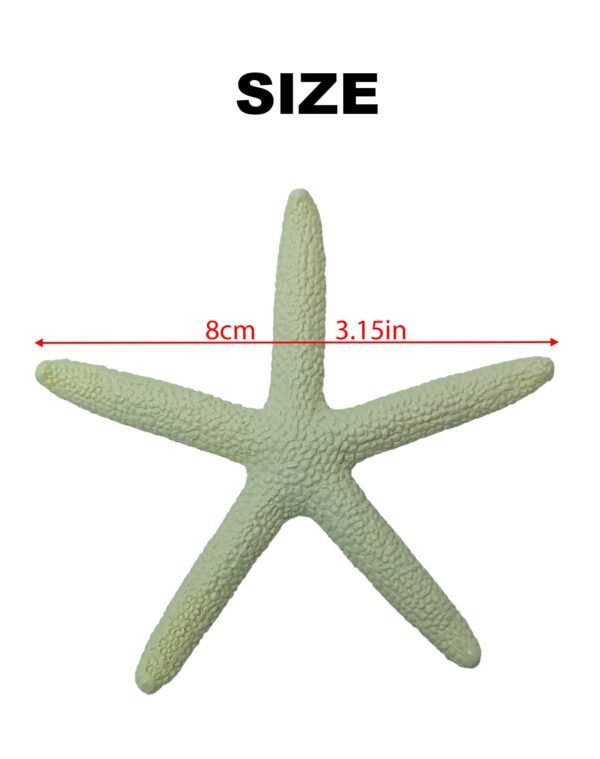 LJY 25 Pieces 3.15 Inches Beige Resin Pencil Finger Starfish for Wedding Home Decor and Craft Project