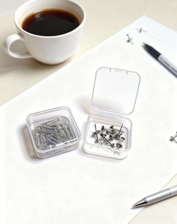 LJY 48 Pieces Square Mini Clear Plastic Storage Containers Box Case with Lids for Small Items and Other Craft Projects (2.1 x 2.1 x 0.8 inch, Transparent)