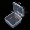 LJY 100 Pieces Square Mini Clear Plastic Storage Containers Box Case with Lids for Small Items and Other Craft Projects (1.77x1.77x0.8 inch, Transparent)
