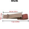 LJY 3-Pack Retro Style Traveler Notebook Leather Pen Holder Loop Stainless Steel Clip (Brown)