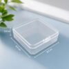 LJY 16 Pieces Square Mini Clear Plastic Storage Containers Box Case with Lids for Small Items and Other Craft Projects (3.3 x 3.3 x 1.1 inch, Transparent)