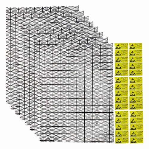 LJY 75 Pcs ESD Anti Static Bags 3-Size Variety Pack, Zipper Shielding Bags for Motherboard, PCB, RAM, IC Chips & Electronic Components Antistatic Bag Pc Packing Kit(S/M/L)