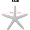 LJY 25 Pieces 8cm White Resin Pencil Finger Starfish for Wedding Home Decor and Craft Project