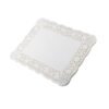 LJY 100 Pieces White Lace Rectangle Paper Doilies Packaging Pads Wedding Tableware Decoration (12" x 16")