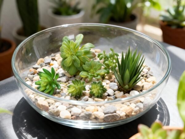 LJY 5-Pack Artificial Succulent Plants - Realistic Fake Greenery for Home Decor, Wedding Centerpieces & Terrarium Displays (Green, Mixed Sizes)