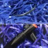 LJY Glitter Raffia Paper Shreds, 100g Crinkle Cut Filler for Gift Wrapping, Basket Filling, Wedding Decorations, Party Supplies, and DIY Crafts Shredded Confetti Strands (Glitter Blue)