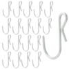 LJY 50 Pieces Clip Type Pot Rack Hanging Grid Hooks S Shaped Metal Hangers with Plastic Storage Box for Kitchen Bedroom Office Wire Shelving Pegboard