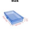 LJY 12 Pieces Rectangular Empty Mini Clear Plastic Organizer Storage Box Containers with Hinged Lids (5.3 x 3.1 x 1.2 inch, Blue)