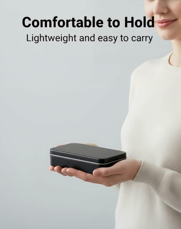 LJY Nail Tool Box Black Tin Box with Lid, 2 Pcs 5.9x3.5x1.2inch Metal Storage Container,Hinged Matte Finish Box for Jewelry,Crystal,art Craft,Office Supplies,Keepsake Organization and Gift Packaging