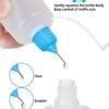 LJY Precision Applicator Bottle Set 1 Oz. - 30 Needle Tip Squeeze Bottles and 5pcs Mini Funnels for Acrylic Painting, DIY Quilling and Paper Craft