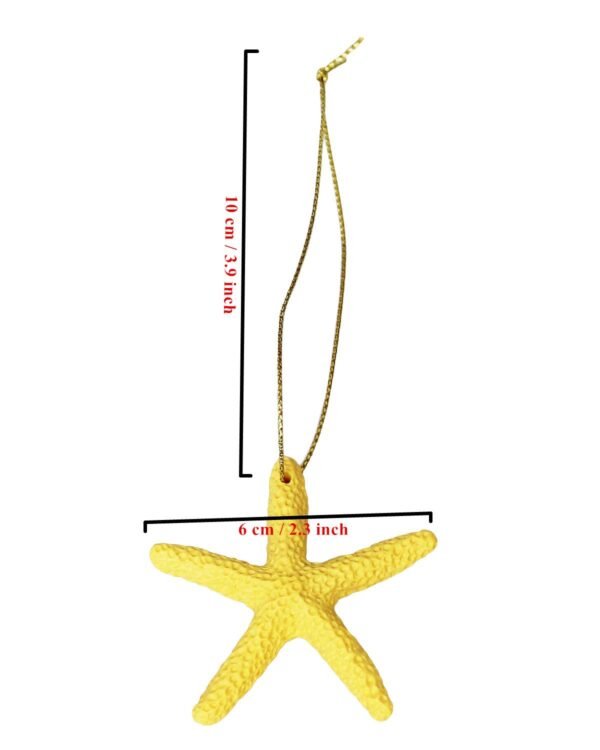 LJY 40 Pieces 2.3 Inches Resin Pencil Finger Starfish with Rope for Christmas Tree Hanging Ornaments Beach Theme Wedding Home Decor & DIY Craft Project, 10 Colors