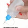 LJY Precision Applicator Bottle Set 1 Oz. - 30 Needle Tip Squeeze Bottles and 5pcs Mini Funnels for Acrylic Painting, DIY Quilling and Paper Craft