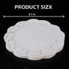 LJY 120 Pieces White Lace Round Paper Doilies Cake Packaging Pads Wedding Tableware Decoration (8.5 Inch)
