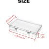 LJY 6-Pack Clear Plastic Storage Boxes with Lids, 6.1x3.4x1.2 inch Small Organizer Containers for Crafts,Jewelry,Beads,Office Supplies,Transparent Stackable Boxes for Home & Office Organization