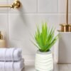 LJY 2 Pieces Realistic Artificial Faux Succulent Yucca Vera Greenhouse Small Plants Unpotted for Home Garden Decoration (Spring Green)